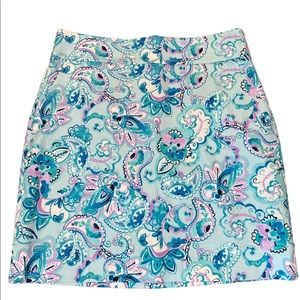 TALBOTS Blue Floral SKIRT Women’s 10
